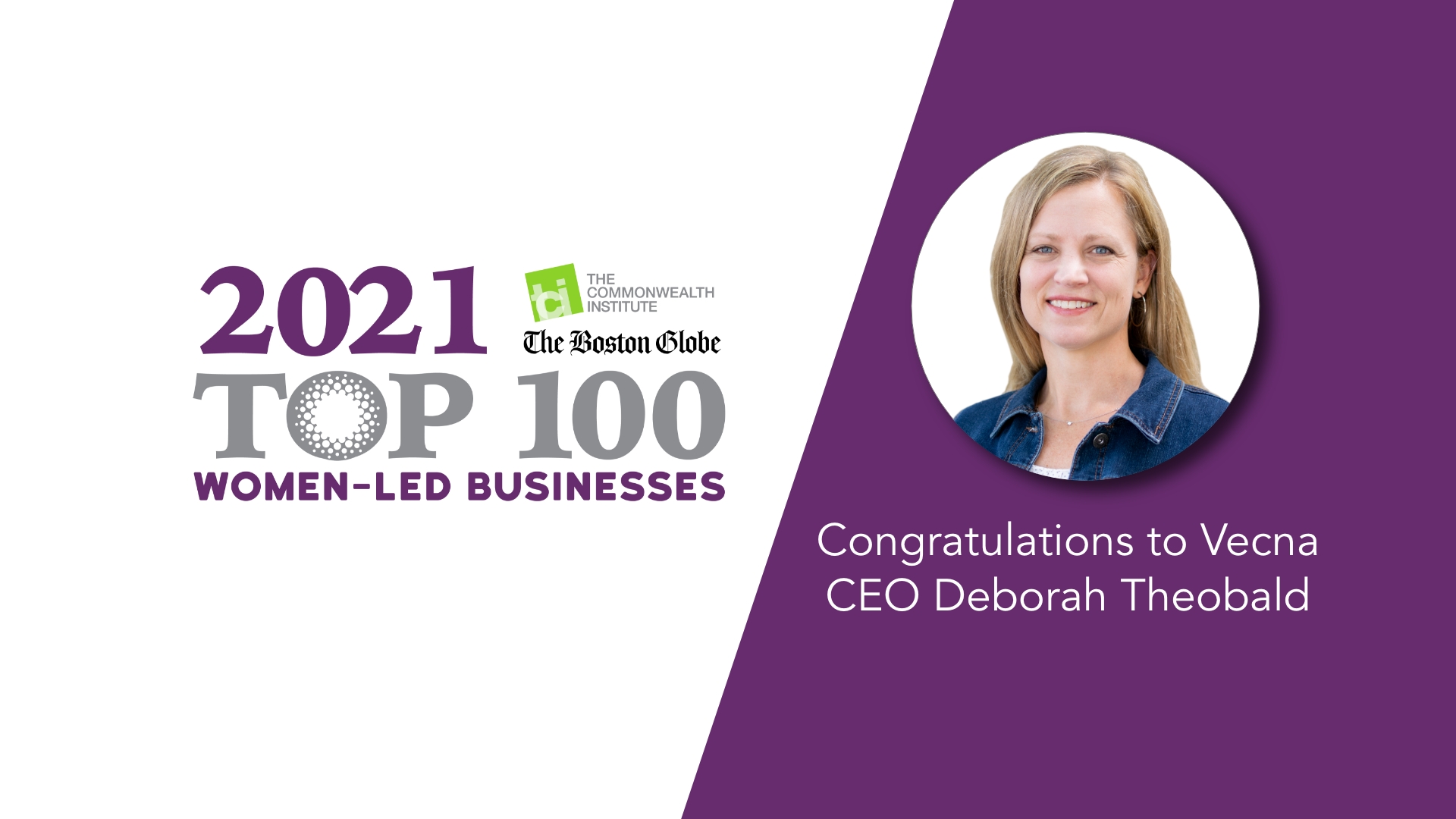 Vecna Named As Top 100 Women-Led Businesses In Massachusetts 2021 ...